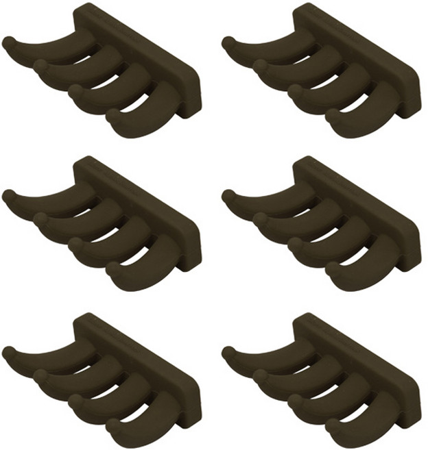 아던홈 THE 다용도 실리콘 바나나 후크, 블랙, 6개