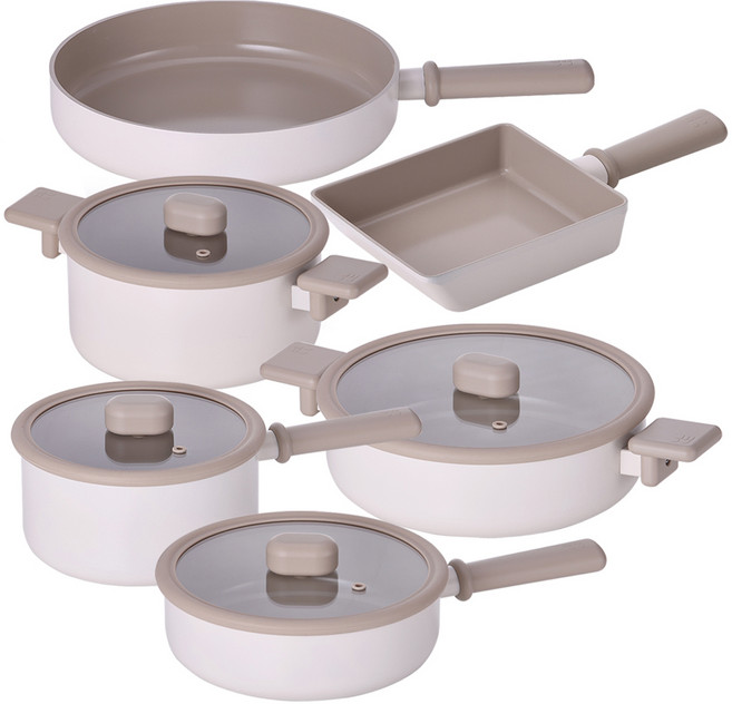 네오플램 인덕션 슈슈 편수냄비 18cm + 양수냄비 20cm + 전골냄비 24cm + 멀티팬 20cm + 멀티팬 24cm + 계란말이팬 세트, 6종, 1세트