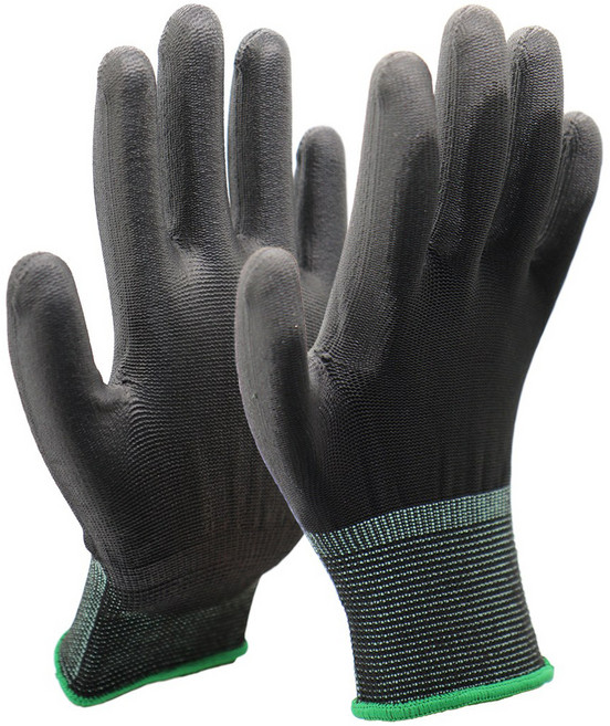 장갑왕 PU 팜피트 손바닥 코팅 장갑 양손 세트 S, 블랙, 10세트