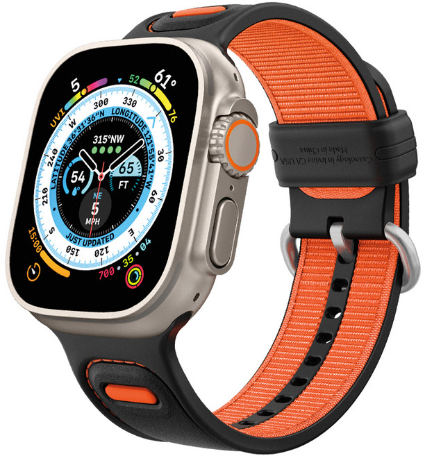 슈피겐 애플워치 애슬렉스 스트랩 AMP06250, 액티브오렌지, 1개