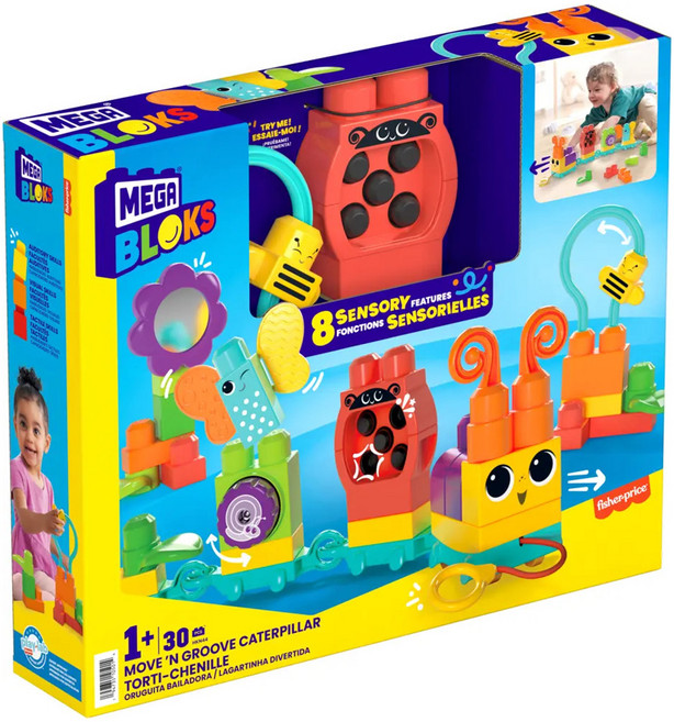 메가블럭 오감발달 애벌레와 친구들 30p, 혼합색상, 1개