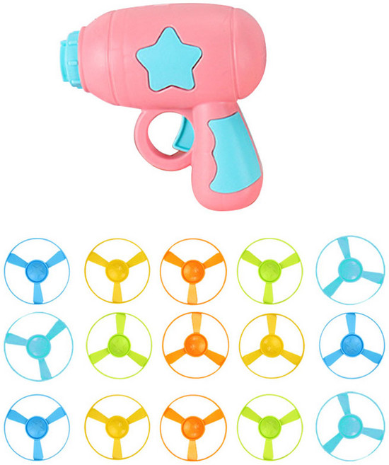 티티펫 고양이 헬리콥터 권총 장난감 + 바람개비 15p 세트, 권총 핑크 + 바람개비 랜덤발송, 1세트