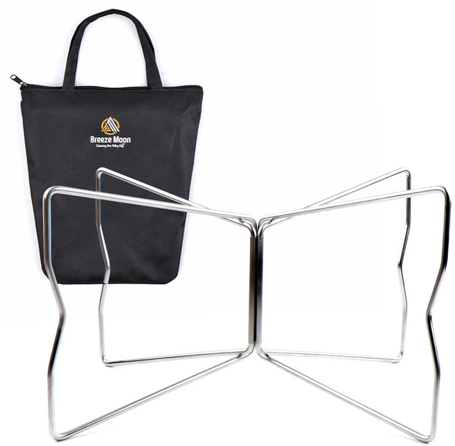 브리즈문 스텐 접이식 폴딩 스탠드 알루텍 쿨러 받침대 + 보관가방 세트, 혼합색상, 1세트