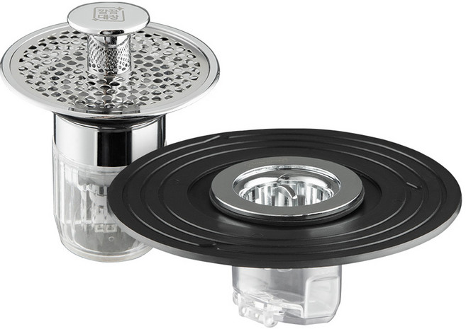 깔끔대장 만능 하수구 트랩 + 세면대 트랩 세트, 실버