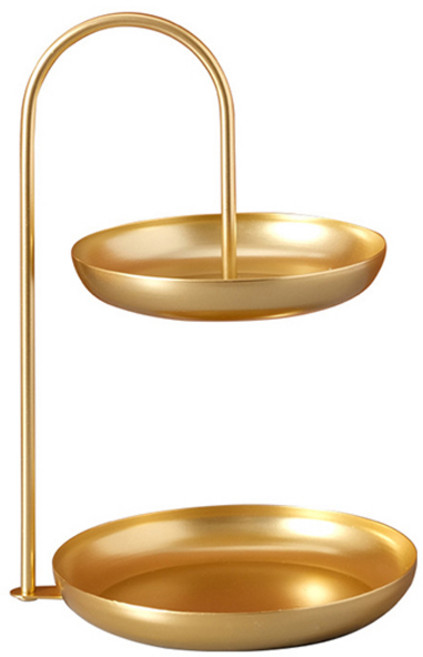 ABM 인테리어 다용도 2단 트레이, 골드, 1개