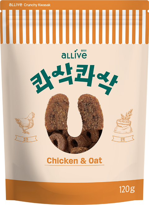 올리브 강아지 콰삭콰삭 트릿, 120g, 12개, 혼합맛(치킨/오트)