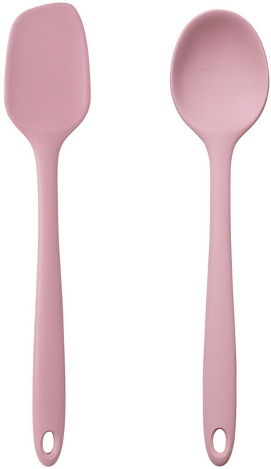 키친팩토리 프리미엄 실리콘 이유식 조리도구 2종 세트, 다크핑크, 1세트