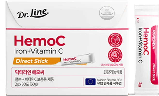 닥터라인 헤모씨 철분 30p, 60g, 1개 - 쿠팡