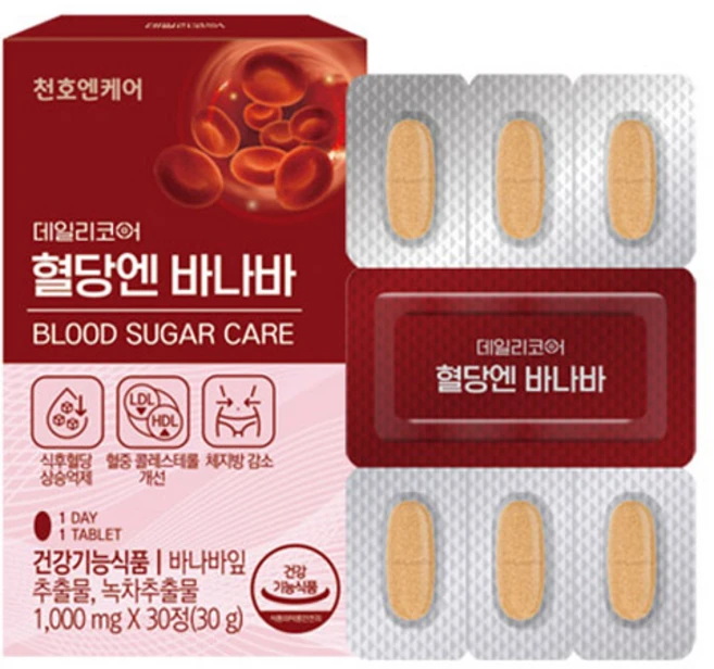 데일리코어 천호엔케어 혈당엔 바나바 30g, 30정, 1개 - 쿠팡