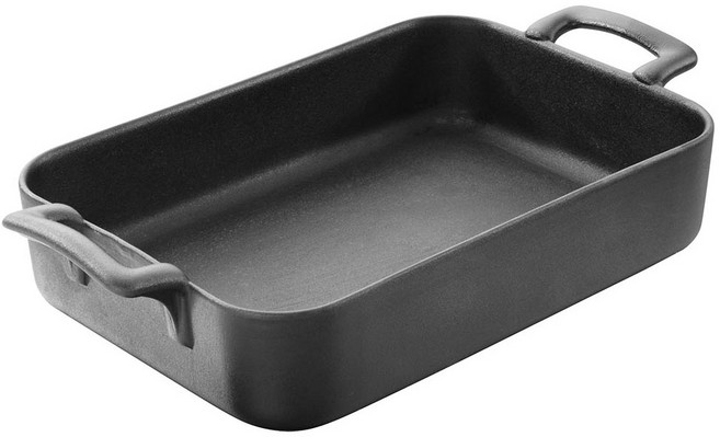 레볼 벨쿠진 직사각 핸들 디쉬 30 x 21.5 cm, 블랙, 1개
