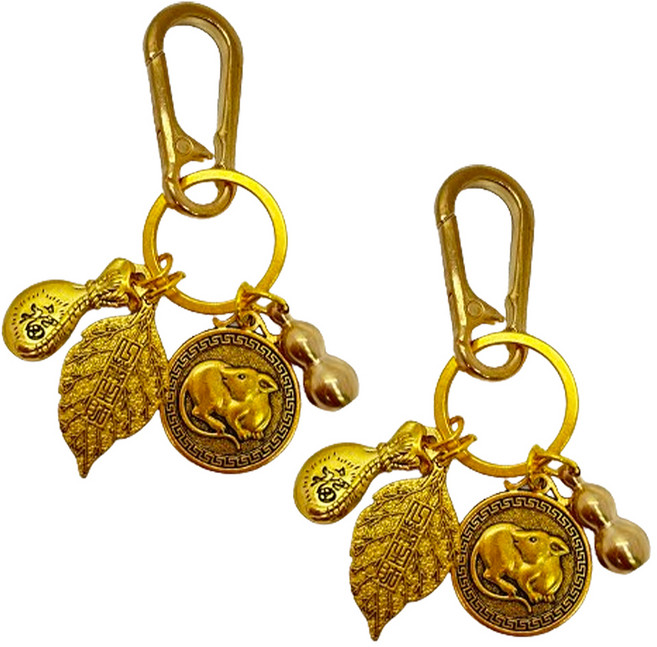 리빙다 12지 다복 행운 키링, 쥐, 2개