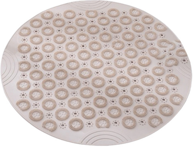 소니오 욕실 라운드 흡착 미끄럼방지 매트 30 x 30 cm, 03베이지, 1개