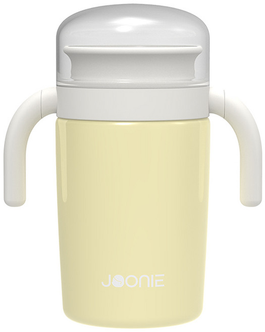 주니 360 스테인리스 자기주도 컵, 330ml, 1개, 옐로우