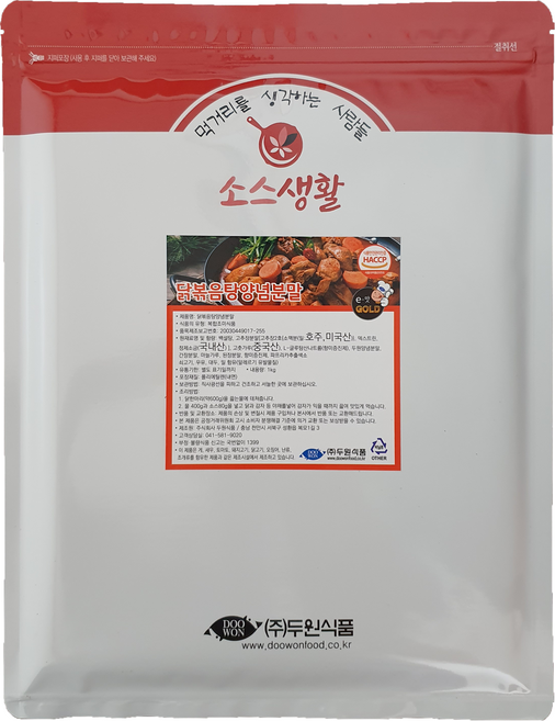 두원식품 닭볶음탕양념 분말, 1kg, 1개