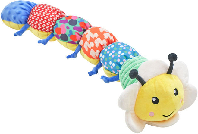 투칸 촉감놀이 멜로디 애벌레 인형, 혼합색상, 1개