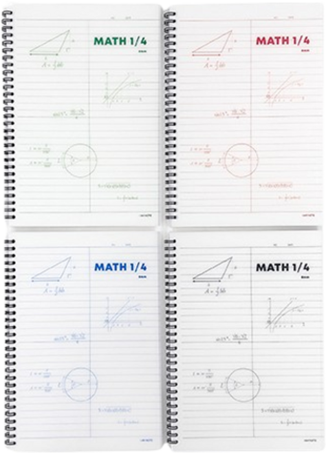 위드나 PP 4분할 수학노트, 랜덤발송, 4개