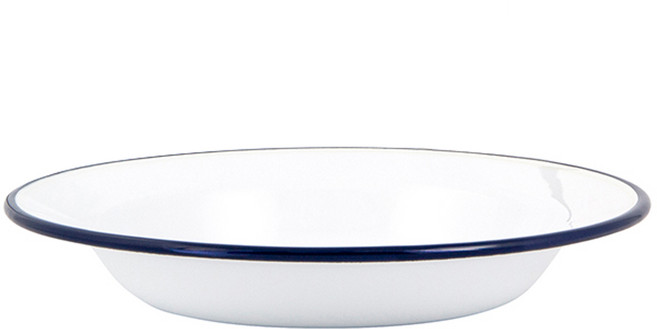 코쿰 법랑 딥플레이트, 화이트, 1개