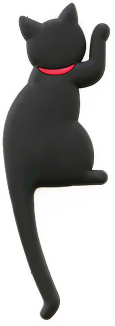 모나코올리브 꼬리감는 걸이냥 자석후크, 솔리드블랙, 1개