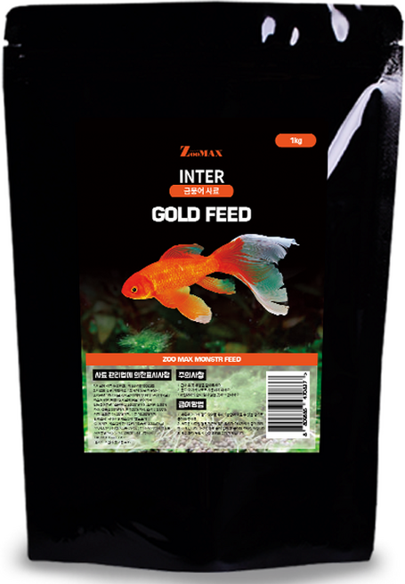 쥬맥스 인터 금붕어 사료, 1kg, 1개