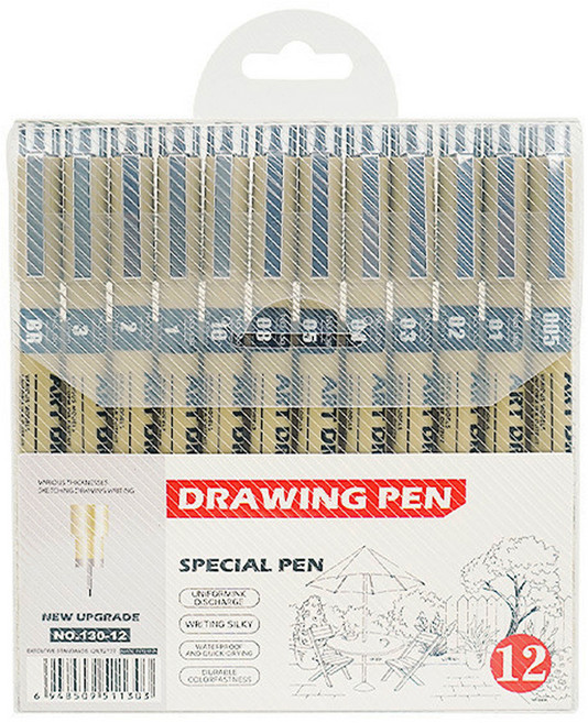 동아피엠에스 아트 드로잉 펜 12종 세트, 혼합색상, 1세트
