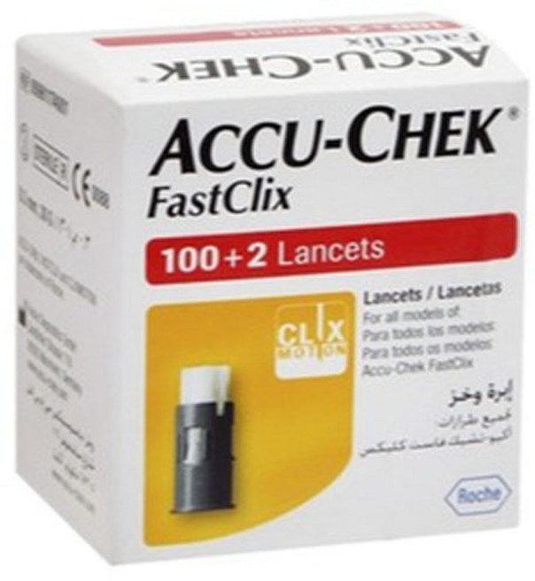 아큐첵 패스트 클릭스 채혈침, 1개, 102개입