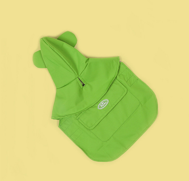애구애구 강아지 개구리후드 레인코트, 02 그린, 1개