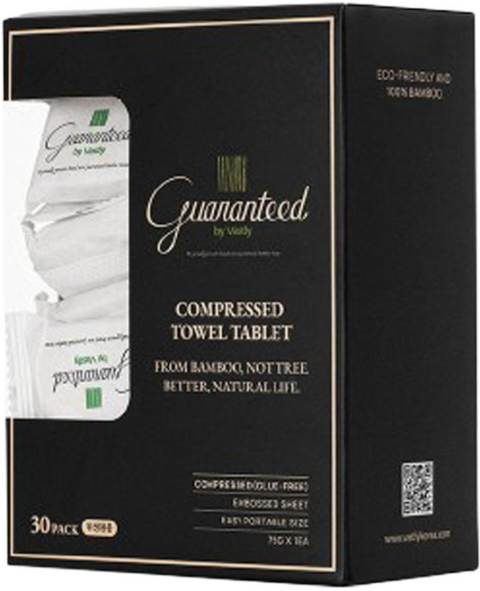 바스틀리 게런티드 바이 대나무 압축타월, 30개입, 1개