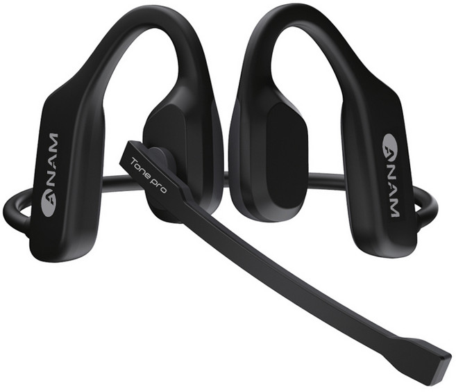 아남 붐마이크 장착형 블루투스 이어폰 BTAIR-Tone pro 블랙 6시간 ENC노이즈탠슬링 방수가능