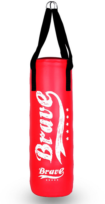 브레이브 저소음 코크 샌드백 15kg, 레드