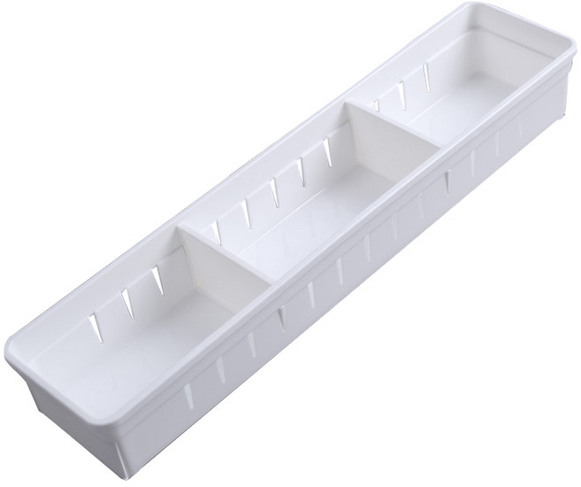 구디푸디 주방 서랍 정리 트레이 소 8 x 34.8 x 5cm, 화이트, 1개