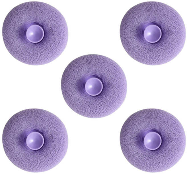 블럭마트 접착식 버블 샤워볼, 퍼플, 1개입, 5개