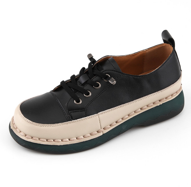 단골언니 여성용 올데이 발편한 소가죽 컴포트 밴딩 스니커즈