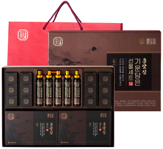 한삼인 홍삼진 기운담은 선물세트 + 쇼핑백, 1세트