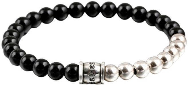 쇼브오프 남성용 석 오닉스팔찌 6mm C22SVB-1012