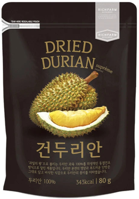 리치팜너트 건두리안, 80g, 1개 - 쿠팡