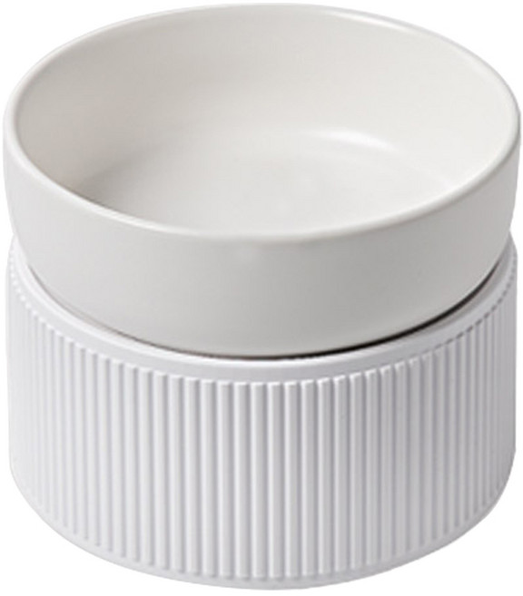 딩동펫 반려동물 피코 세라믹 보울 식기 1구, 화이트, 1개