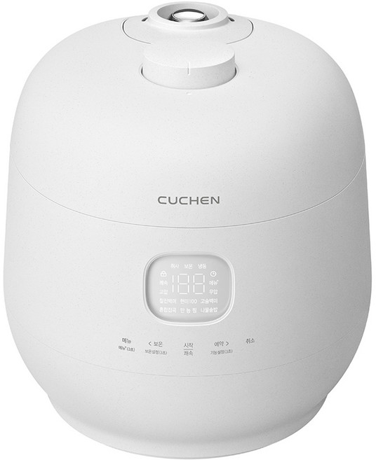 쿠첸 brain 풀스테인리스 듀얼프레셔 IH 전기압력밥솥 10인용, CRH-TWS1010MW, 퓨어화이트