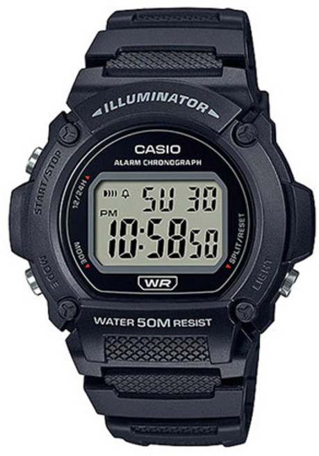 카시오 남성용 입대선물 군인 전자 손목시계 + 각인 응원메세지 03_W-219H-1A