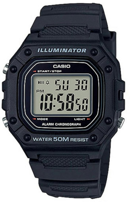 카시오 남성용 입대선물 군인 전자 손목시계 + 각인 응원메세지 02_W-218H-1A