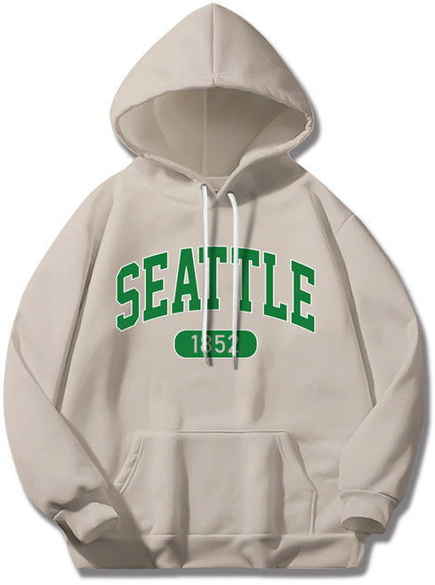 일루소 남녀공용 특양면 시애틀 1852 후드 티셔츠