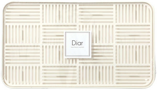 디아르 식기 건조 물빠짐 트레이 2세대 XL, 1단, 화이트, 1개