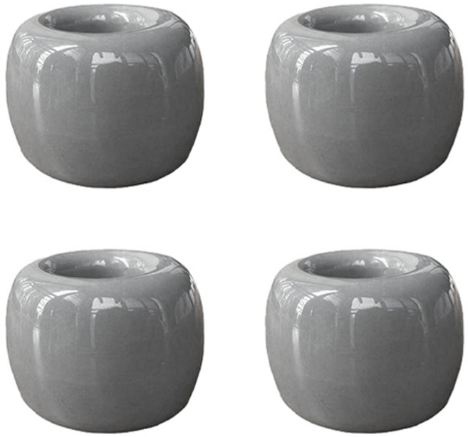블럭마트 욕실 세라믹 칫솔꽂이, 그레이, 4개