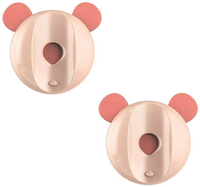 블럭마트 욕실 무타공 마그네틱 전동칫솔걸이, 핑크, 2개