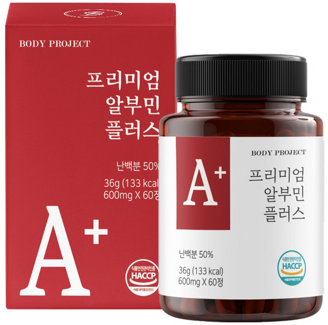 바디프로젝트 프리미엄 알부민 플러스 36g, 60정, 1개