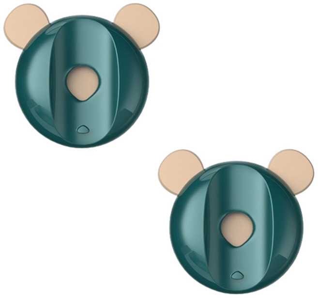 블럭마트 욕실 무타공 마그네틱 전동칫솔걸이, 그린, 2개