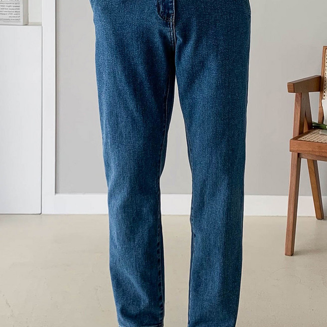 놈시크 남성용 빅사이즈 시크릿밴딩 스판 테이퍼드핏 진