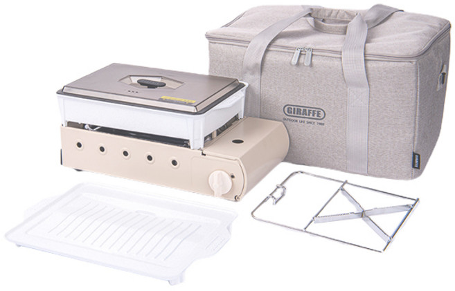 지라프 세라믹 구이바다 아이언 가스 그릴, 도트 화이트, 1개