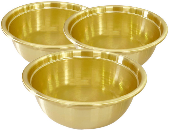 렛츠홈 양은 양푼이 황색, 단품, 3개