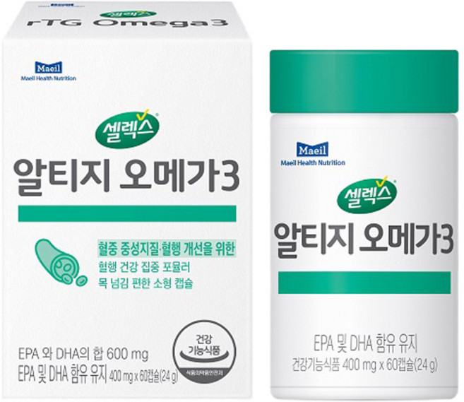 Selex rTG Omega-3膠囊 24g, 60顆, 1個