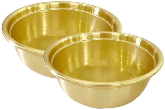 렛츠홈 양은 양푼이 황색, 단품, 2개